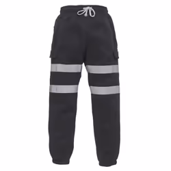 Yoko Adults Unisex Hi Vis Jogging Pants - 2XL, Black