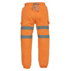 Yoko Adults Unisex Hi Vis Jogging Pants - XL, Hi Vis Orange