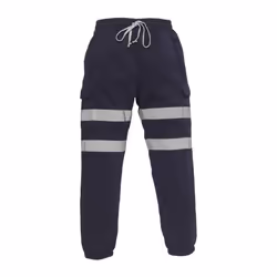 Yoko Adults Unisex Hi Vis Jogging Pants - 3XL, Navy Blue