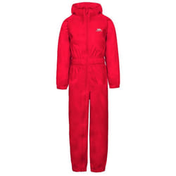 Trespass Childrens/Kids Button Rain Suit - 2-3 Years, Red