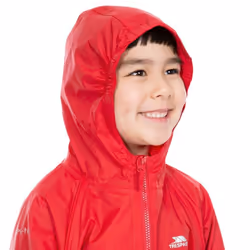 Trespass Childrens/Kids Button Rain Suit - 2-3 Years, Red
