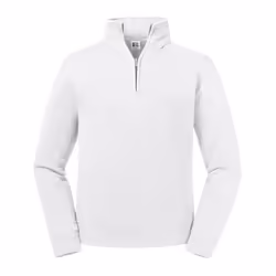 Russell Mens Authentic Zip Neck Sweatshirt - M, White
