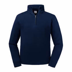 Russell Mens Authentic Zip Neck Sweatshirt - 4XL, French Navy