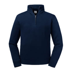 Russell Mens Authentic Zip Neck Sweatshirt - 4XL, French Navy