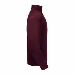 Russell Mens Authentic Zip Neck Sweatshirt - XS, Burgundy