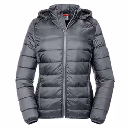 Russell Womens/Ladies Hooded Nano Padded Jacket - S, Iron