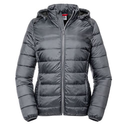 Russell Womens/Ladies Hooded Nano Padded Jacket - S, Iron