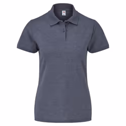 Fruit Of The Loom Womens Lady-Fit 65/35 Short Sleeve Polo Shirt - XS, Heather Navy