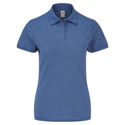 Fruit Of The Loom Womens Lady-Fit 65/35 Short Sleeve Polo Shirt - XS, Heather Royal