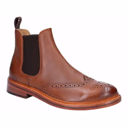 Cotwold Mens Siddington Leather Elasticated Dress Boot - 10 UK, Brown