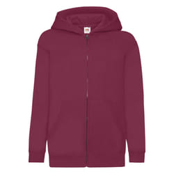 Fruit Of The Loom Childrens/Kids Unisex Hooded Sweatshirt Jacket - 14-15, Burgundy