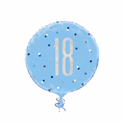 Unique Party Glitz Prismatic Age Foil Balloon - 100, Blue