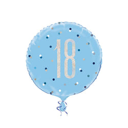 Unique Party Glitz Prismatic Age Foil Balloon - 100, Blue