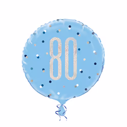 Unique Party Glitz Prismatic Age Foil Balloon - 100, Blue