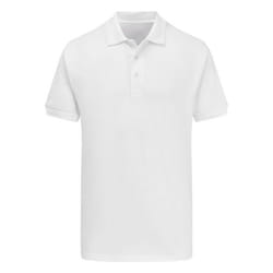 Ultimate Adults Unisex 50/50 Pique Polo - XS, White
