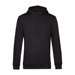 B&C Mens Organic Hooded Sweater - XS, Black Pure