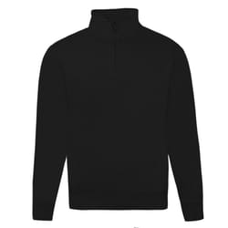 Russell Mens Authentic Quarter Zip Sweatshirt - M, Black