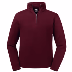 Russell Mens Authentic Quarter Zip Sweatshirt - 2XL, Burgundy