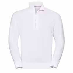 Russell Mens Authentic Quarter Zip Sweatshirt - M, White