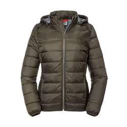 Russell Womens/Ladies Ladies Hooded Nano Jacket - S, Dark Olive