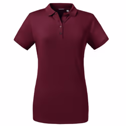 Russell Womens/Ladies Tailored Stretch Polo - S, Burgundy