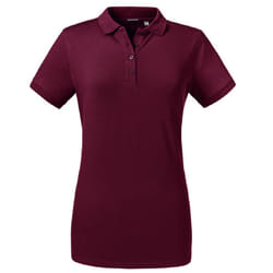 Russell Womens/Ladies Tailored Stretch Polo - 2XL, Burgundy