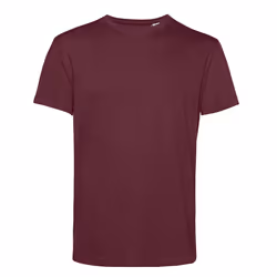 B&C Mens Organic E150 T-Shirt - S, Burgundy