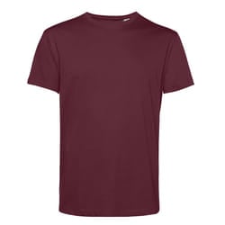 B&C Mens Organic E150 T-Shirt - S, Burgundy