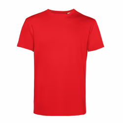 B&C Mens Organic E150 T-Shirt - XS, Red