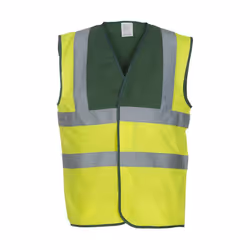 Yoko Adults Unisex Two Tone Class 1 Reflective Jacket - 3XL, Hi Vis Yellow/Green