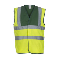 Yoko Adults Unisex Two Tone Class 1 Reflective Jacket - 3XL, Hi Vis Yellow/Green