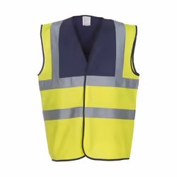 Yoko Adults Unisex Two Tone Class 1 Reflective Jacket - XL, Navy/Hi-Vis Yellow