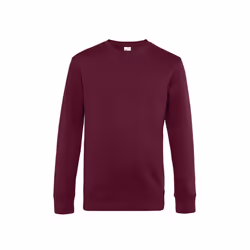 B&C Mens King Crew Neck Sweater - XS, Dark Cherry