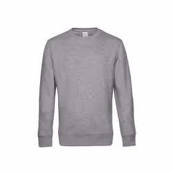 B&C Mens King Crew Neck Sweater - XS, Heather Grey