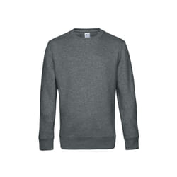 B&C Mens King Crew Neck Sweater - XS, Heather Mid Grey