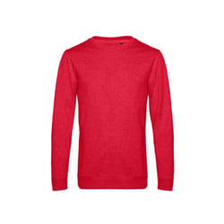 B&C Mens Set In Sweatshirt - XS, Heather Red
