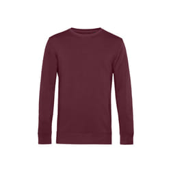 B&C Mens Organic Crew Neck Sweat - XS, Burgundy