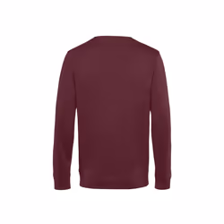 B&C Mens Organic Crew Neck Sweat - XS, Burgundy