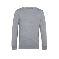 B&C Mens Organic Crew Neck Sweat - XS, Heather Grey