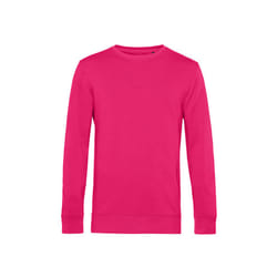 B&C Mens Organic Crew Neck Sweat - XS, Magenta Pink