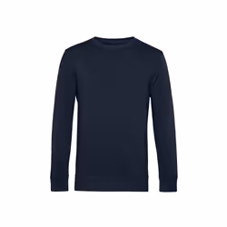 B&C Mens Organic Crew Neck Sweat - S, Navy Blue