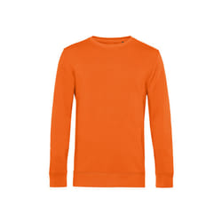 B&C Mens Organic Crew Neck Sweat - XS, Pure Orange