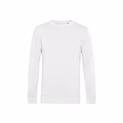 B&C Mens Organic Crew Neck Sweat - XS, White