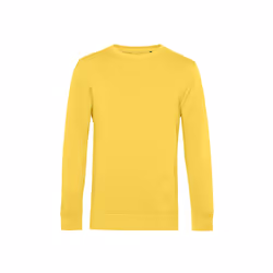 B&C Mens Organic Crew Neck Sweat - XS, Yellow Fizz