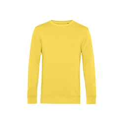 B&C Mens Organic Crew Neck Sweat - XS, Yellow Fizz