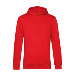 B&C Mens Organic Hooded Sweater - XS, Red