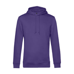 B&C Mens Organic Hooded Sweater - XS, Radiant Purple