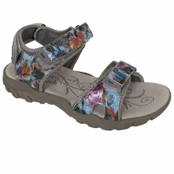PDQ Womens/Ladies Halter Back Leather Sports Sandal - 6 UK, Grey/Multicoloured
