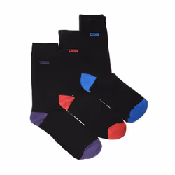 Duke Mens Pheonix Luxury Socks (Pack Of 3) - 11-13 UK, Blue/Red/Purple