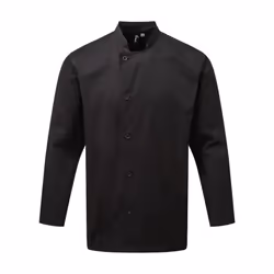 Premier Unisex Adults Chefs Essential Long Sleeve Jacket - 4XL, Black
